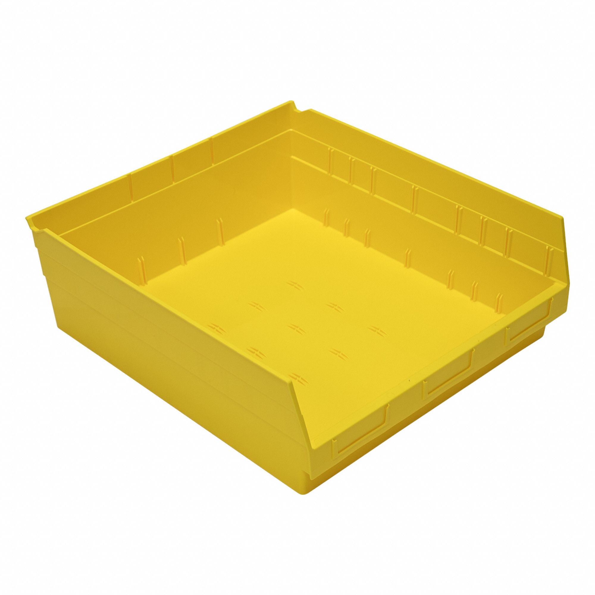 Economy nesting shelf bin: 17 7/8 in Overall Lg, 16 1/2 in x 6 in, Yellow