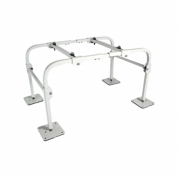 Mini-Split Stand: Rectangle, 3 in Ht, Silver