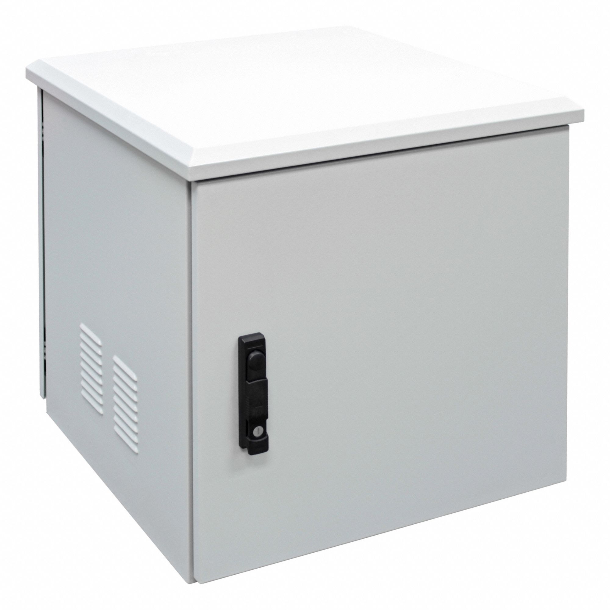 Network Cabinet: 12 Rack Units, 25 1/8 in x 23 5/8 in x 21 5/8 in, Powder Coated, Steel