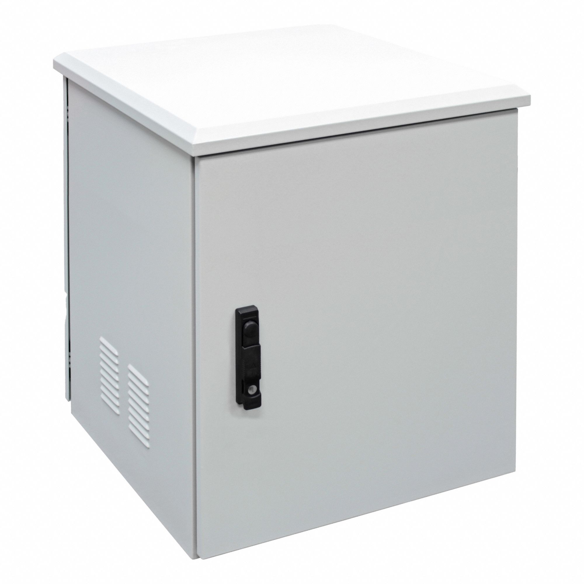 Network Cabinet: 18 Rack Units, 35 5/8 in x 23 5/8 in x 21 5/8 in, Powder Coated, Steel