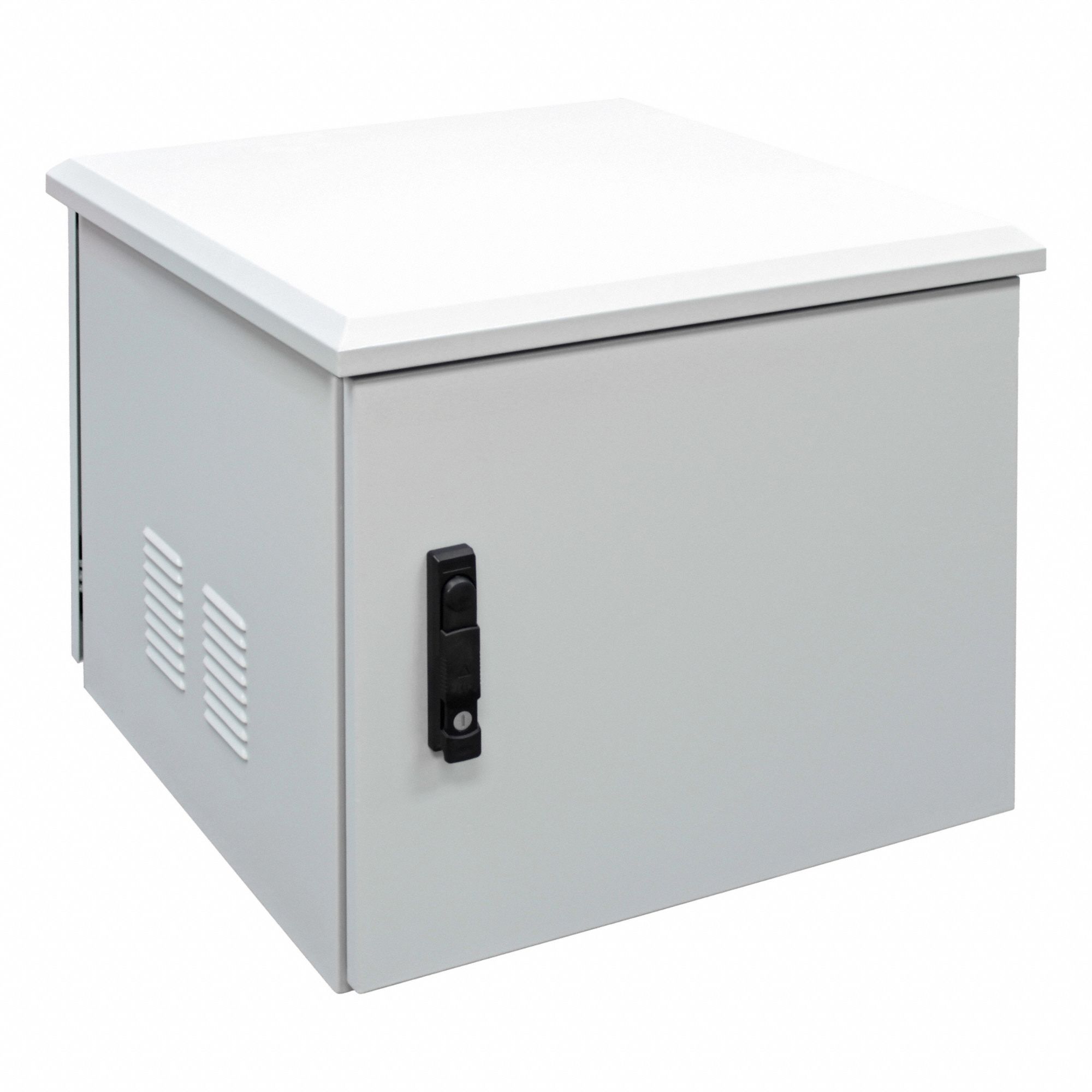 Network Cabinet: 9 Rack Units, 19 7/8 in x 23 5/8 in x 21 5/8 in, Powder Coated, Steel