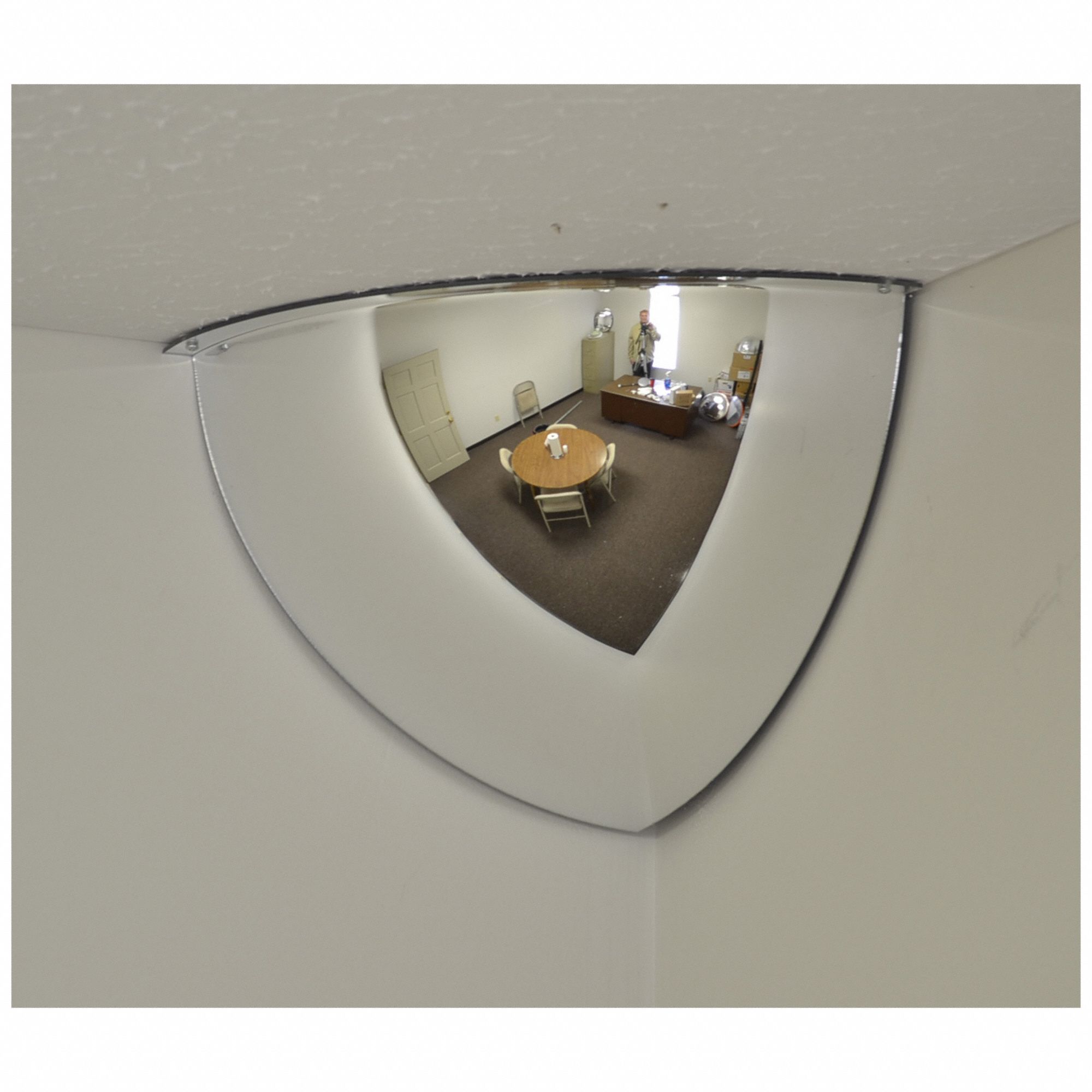 Polycarbonate, 36 in Dia, Quarter Dome Safety Mirror - 798A42
