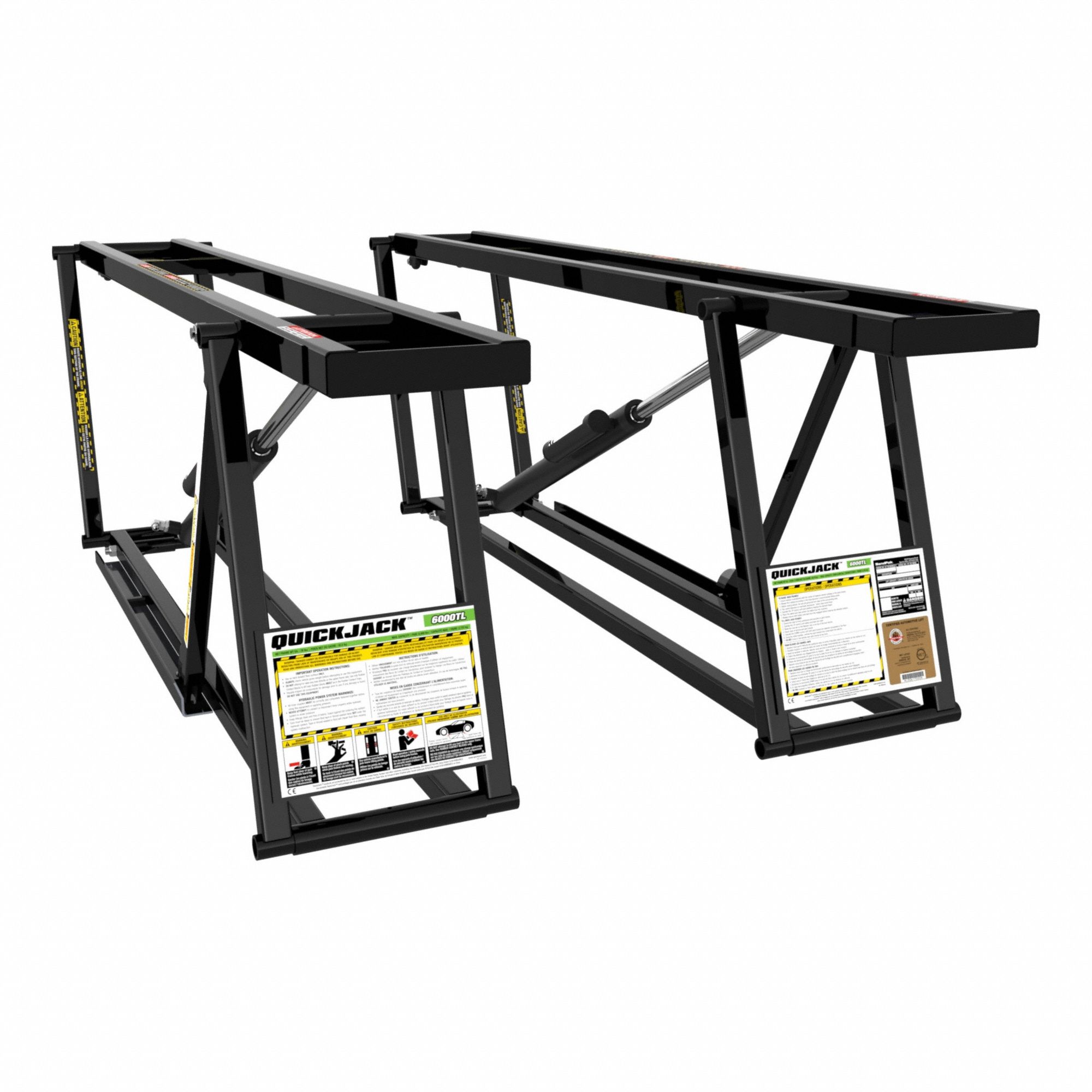 Portable Car Lift: 6, 000 lb Load Capacity, 24 in Max Lift Ht, 3 in Min Lift Ht, 1 Lifts