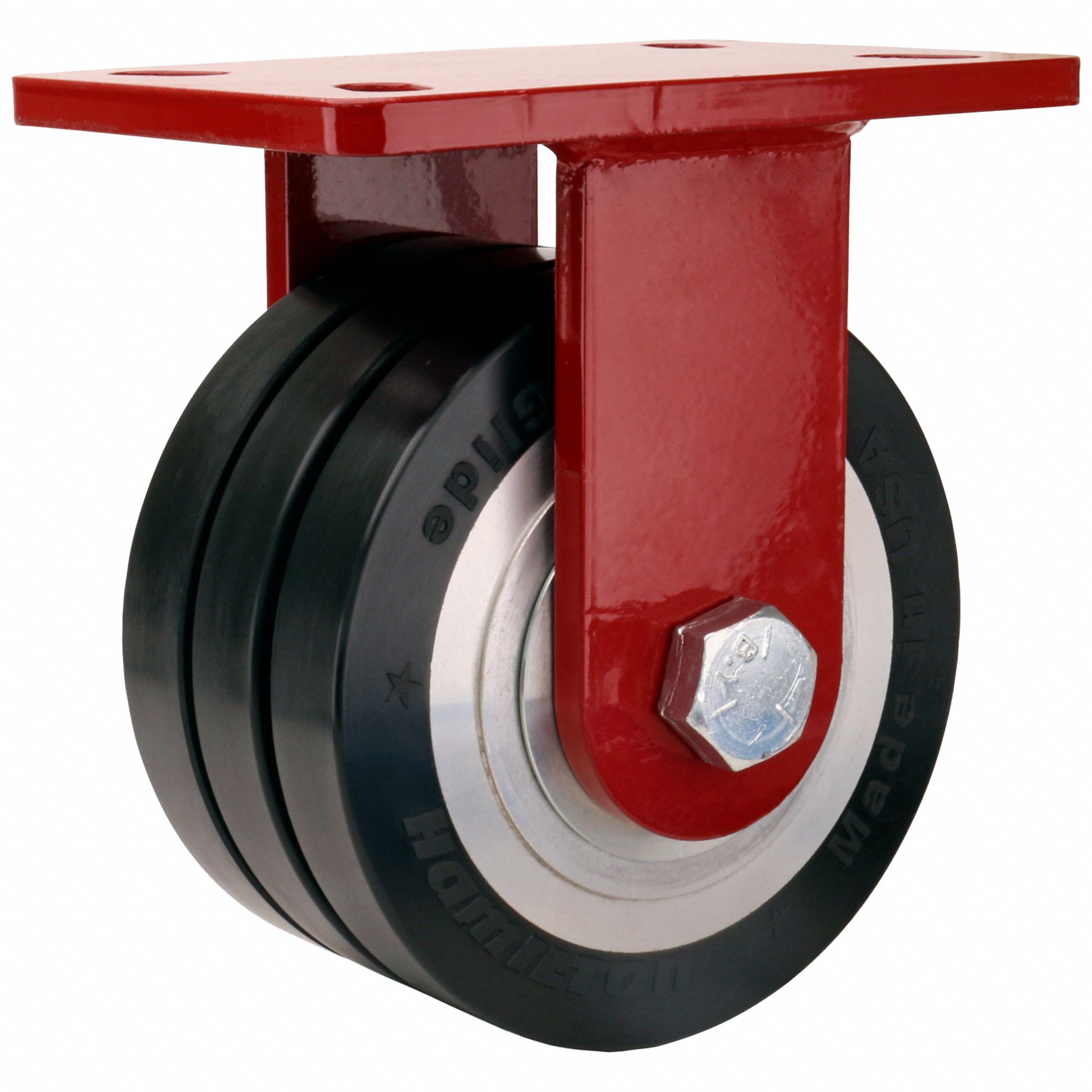 HAMILTON CASTER & MFG. CO., 6 in Wheel Dia., 2,200 lb, Plate Caster ...