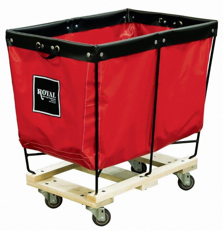 Elevated Basket Truck: Vinyl Liner, Red, (4) Swivel, Corner, 3 bu Truck Capacity