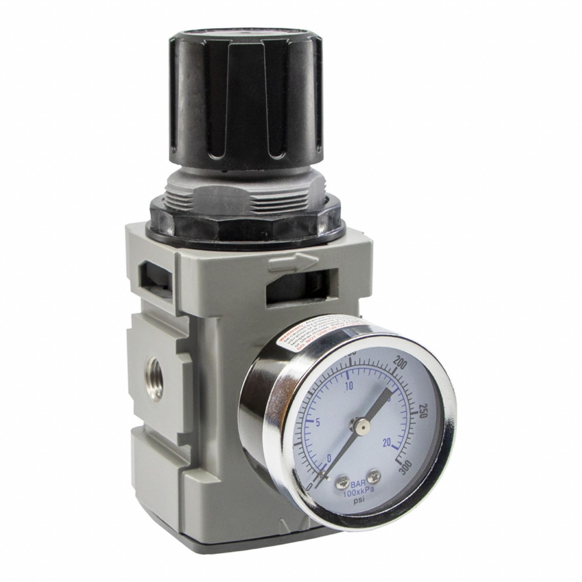 Regulator: Aluminum, 1/4 in NPT, 148 scfm, 0 psig to 250 psig, 300 psig Max Op Pressure