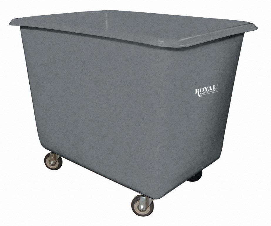 Poly Truck Metal Base: Granite Gray, (2) Rigid/(2) Swivel, Corner, Polyurethane