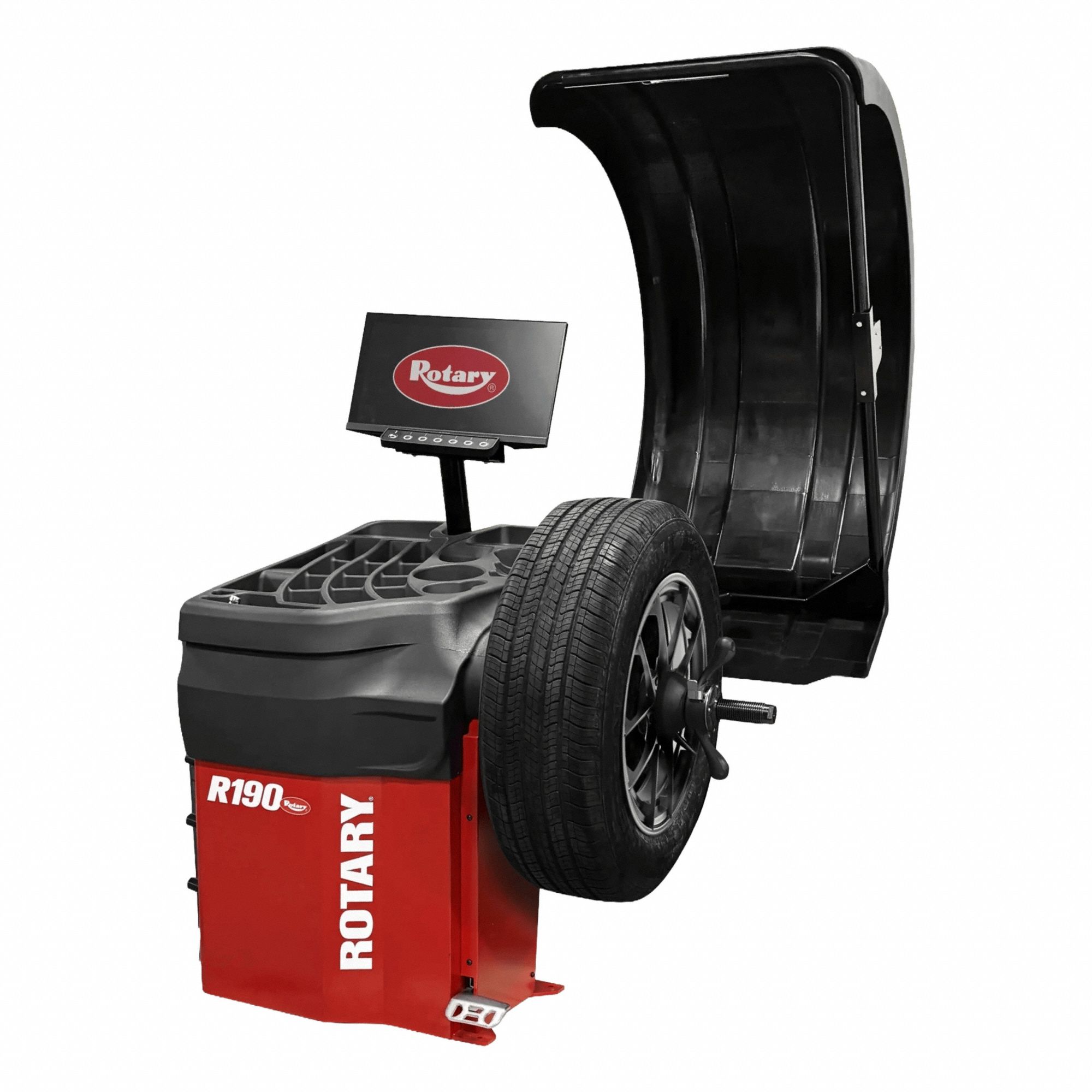 Wheel Balancer: LCD, Single-Phase Phase, 10 in Min Rim Dia, 30 in Max Rim Dia, Quick Nut