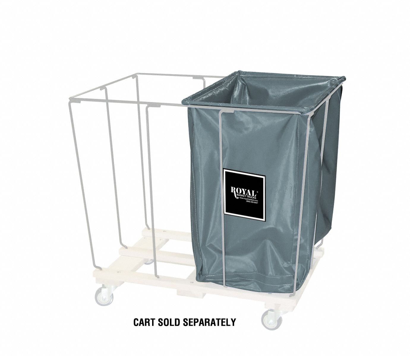 Drop-In Divider: Vinyl Liner, Gray, 20 bu Truck Capacity, 24 in Overall Lg