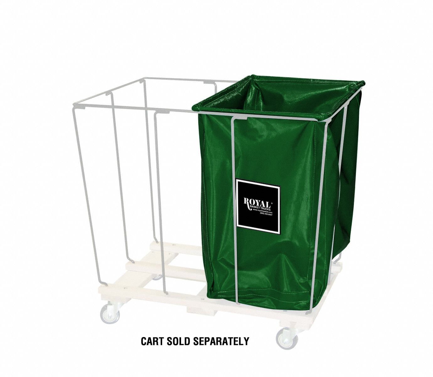 Drop-In Divider: Vinyl Liner, Green, 12 bu Truck Capacity, 18 in Overall Lg