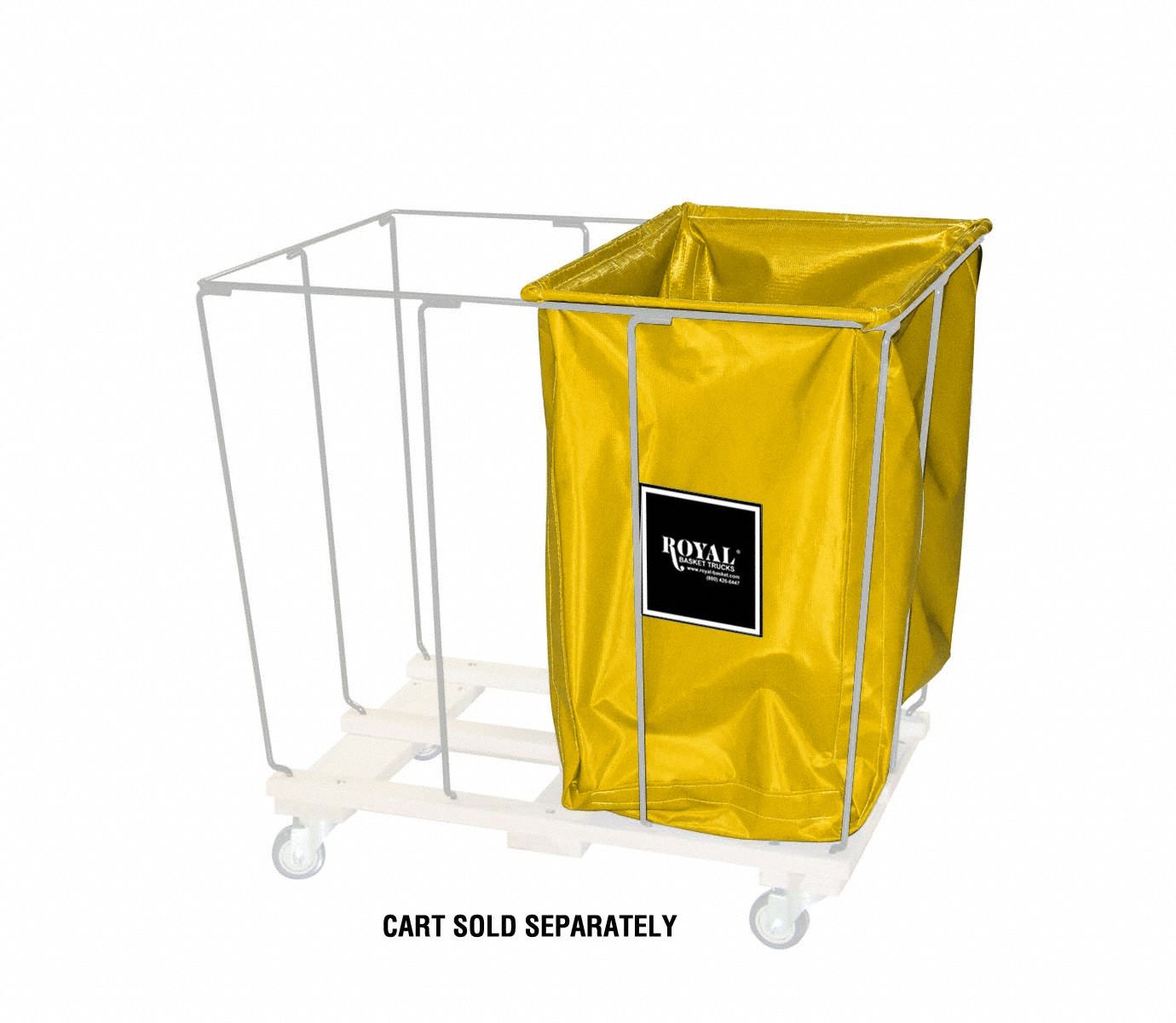 Drop-In Divider: Vinyl Liner, Yellow, 10 bu Truck Capacity, 18 in Overall Lg