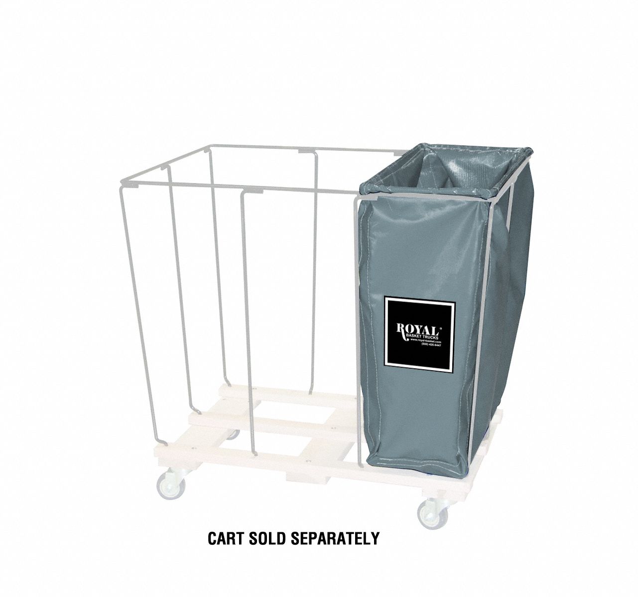 Drop-In Divider: Vinyl Liner, Gray, 10 bu Truck Capacity, 12 in Overall Lg