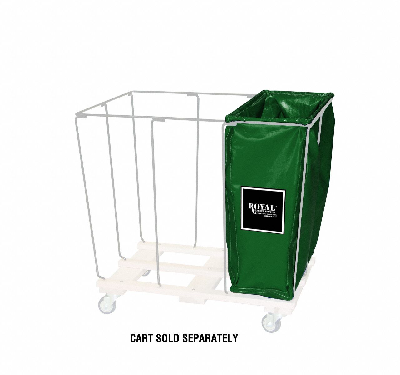 Drop-In Divider: Vinyl Liner, Green, 10 bu Truck Capacity, 12 in Overall Lg