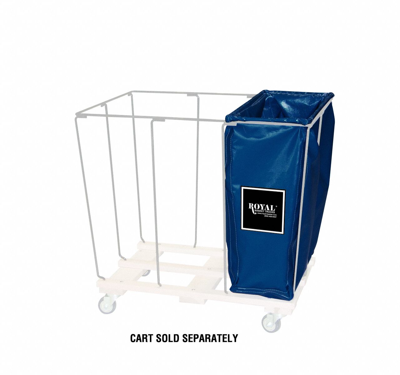 Drop-In Divider: Vinyl Liner, Navy Blue, 12 bu Truck Capacity, 12 in Overall Lg