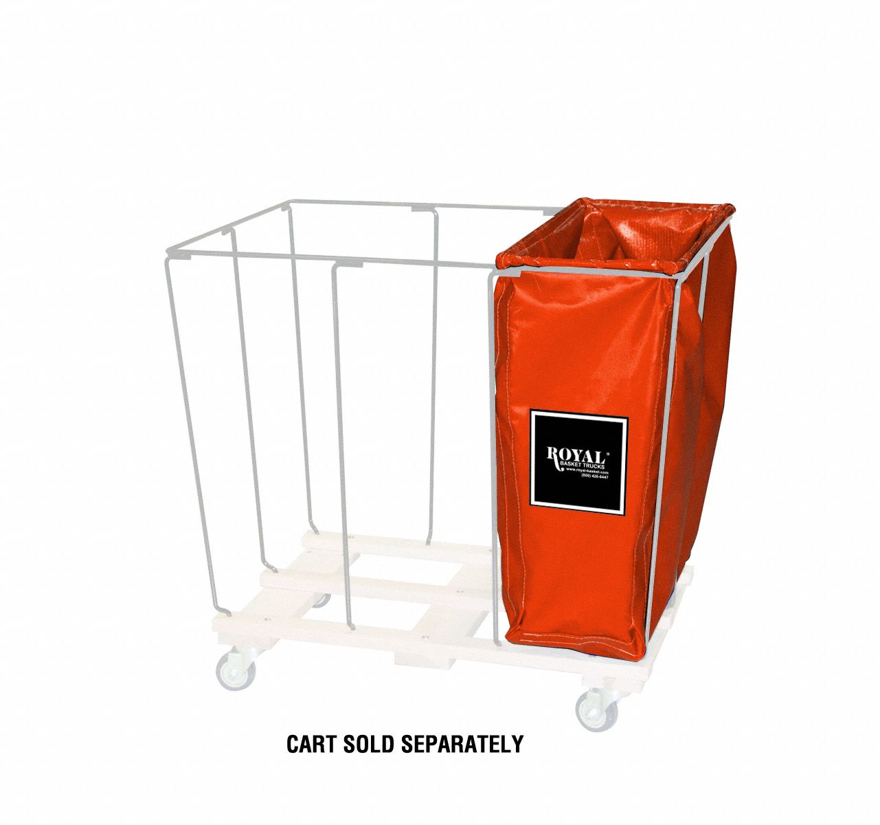 Drop-In Divider: Vinyl Liner, Orange, 10 bu Truck Capacity, 12 in Overall Lg