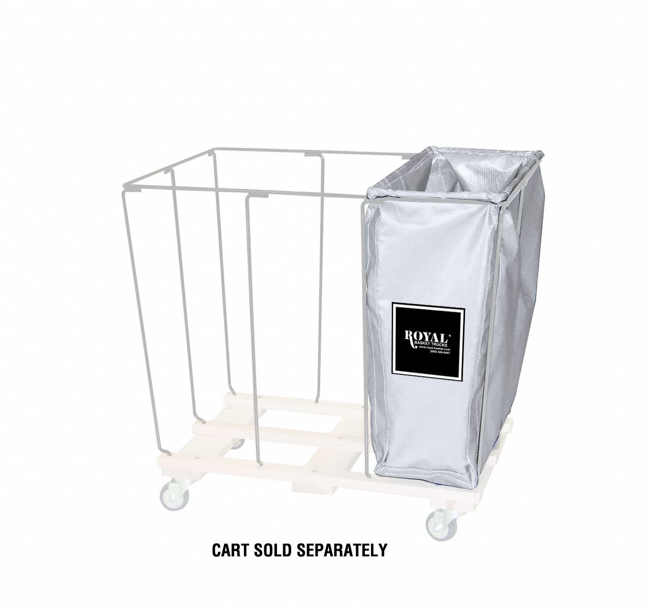 Drop-In Divider: Vinyl Liner, White, 12 bu Truck Capacity, 12 in Overall Lg