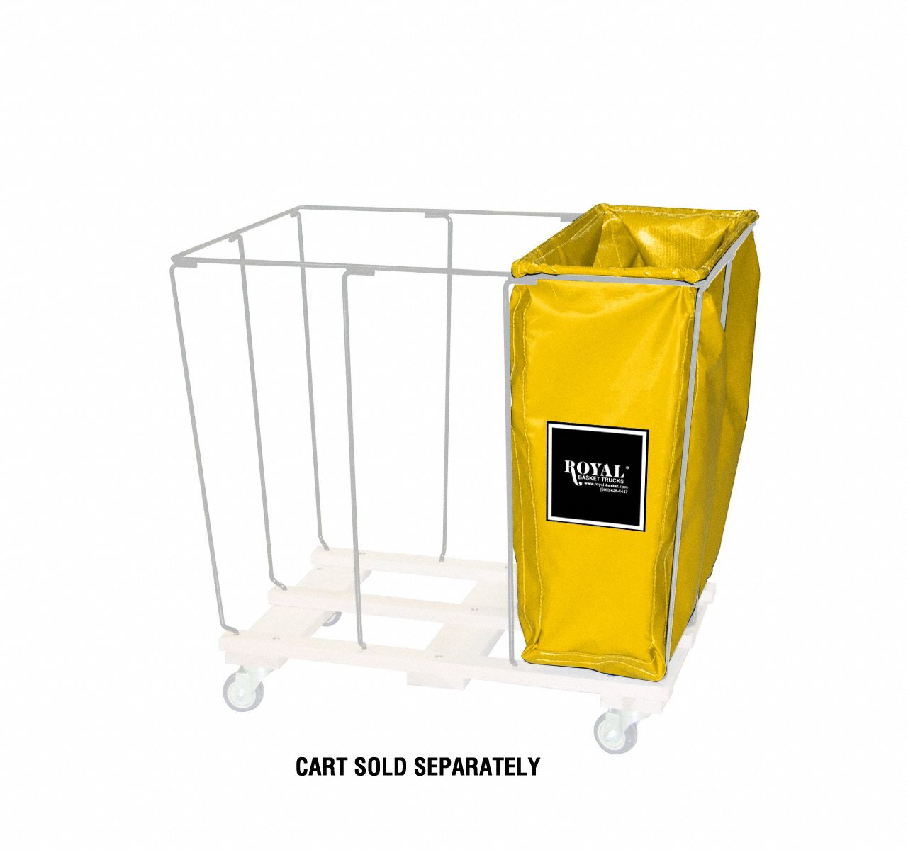 Drop-In Divider: Vinyl Liner, Yellow, 18 bu Truck Capacity, 14 in Overall Lg