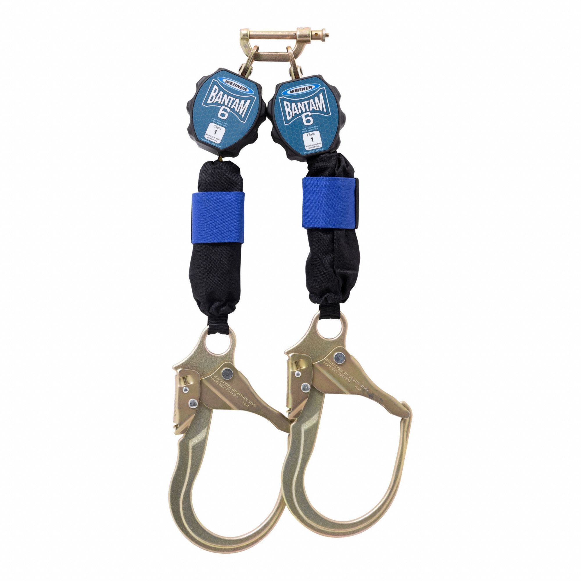 Self-Retracting Lifelines: 2 7/16 inSteel Rebar Hook Anchor, Harness Steel Quick-Connect