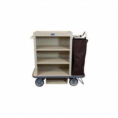 Housekeeping Cart: Beige, 47 in Overall Ht, 22 in Overall Wd, 46 in Overall Dp