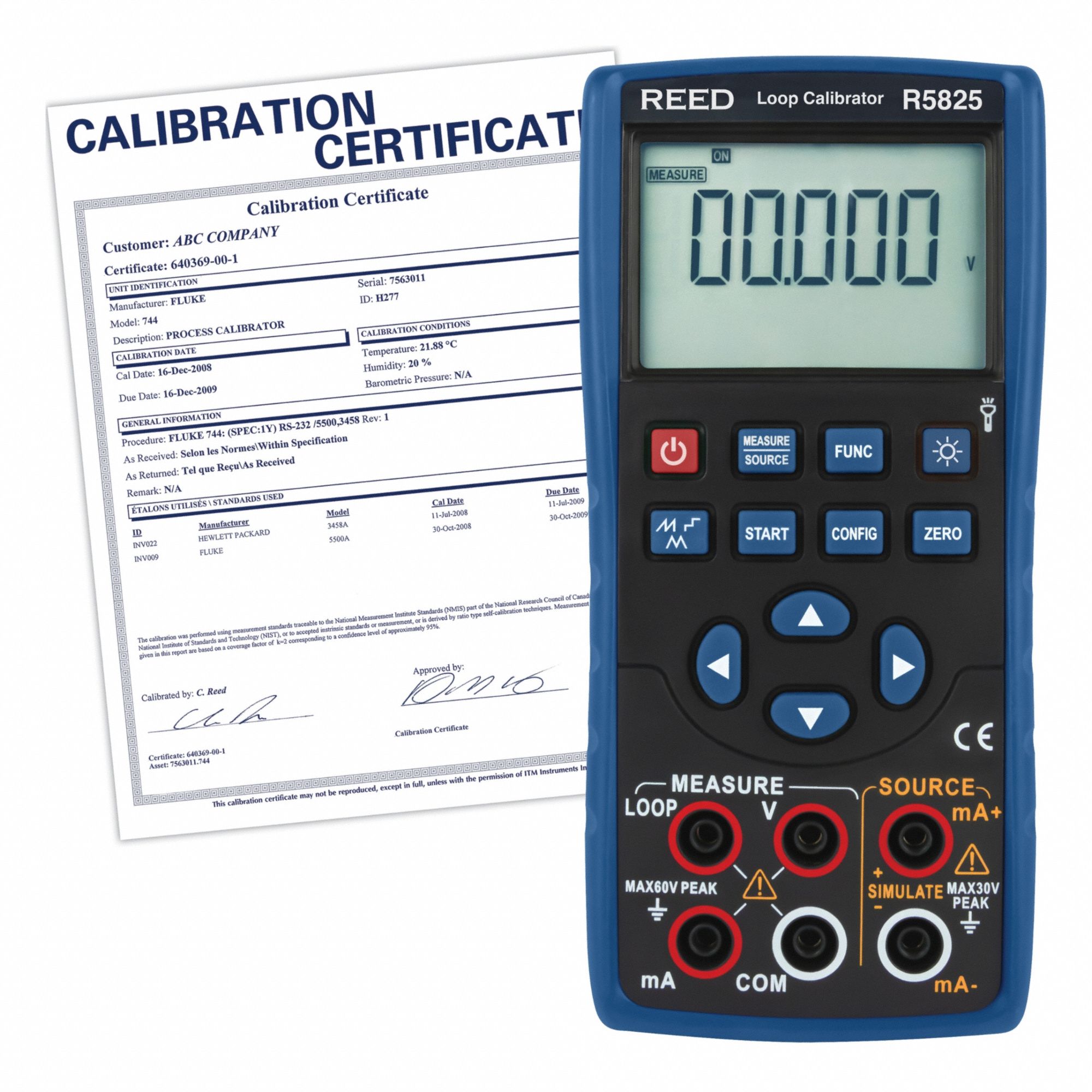 Loop Calibrator: Loop Calibrators, Auto Sawtooth/Flashlight/Large Display, Included