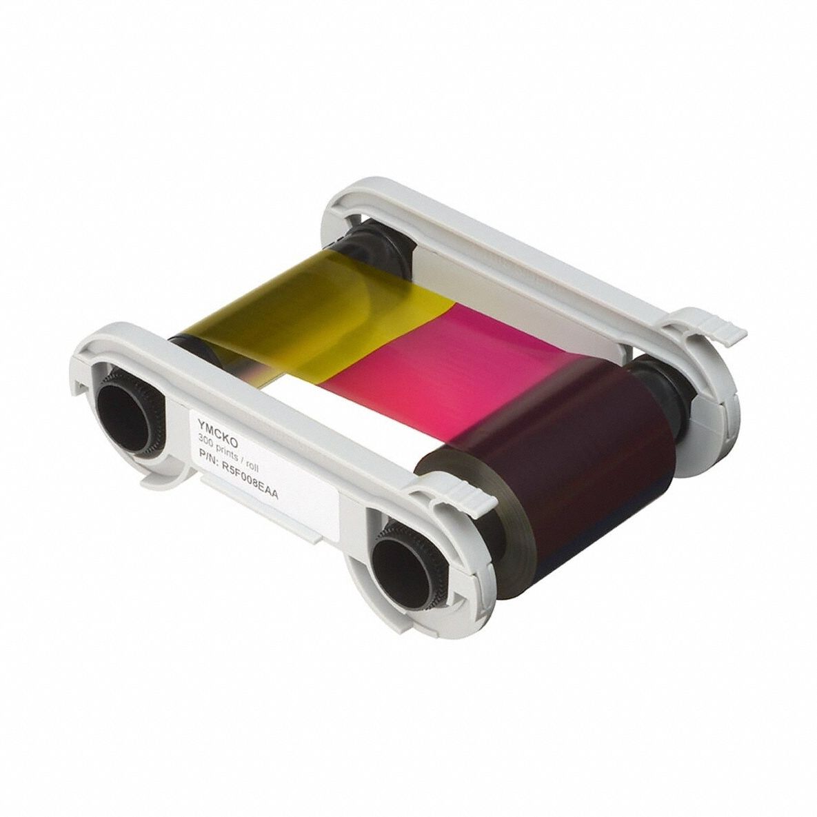 ID Card Printer Ribbon: Full Color, 200 Prints per Roll, 6 in Overall Ht, 4 1/4 in Overall Wd
