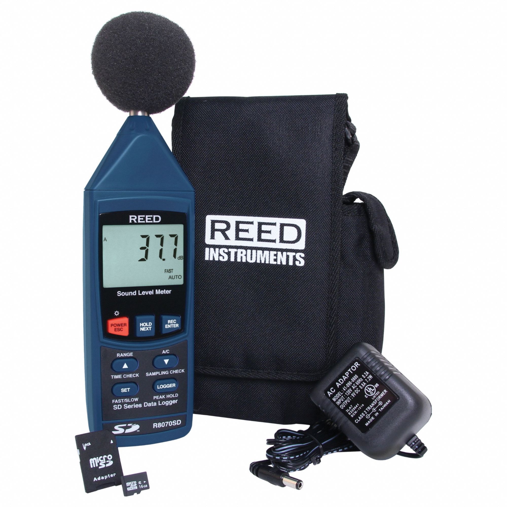 REED INSTRUMENTS, 30 dB, 30 dB to 130 dB, Data Logging Sound Meter Kit