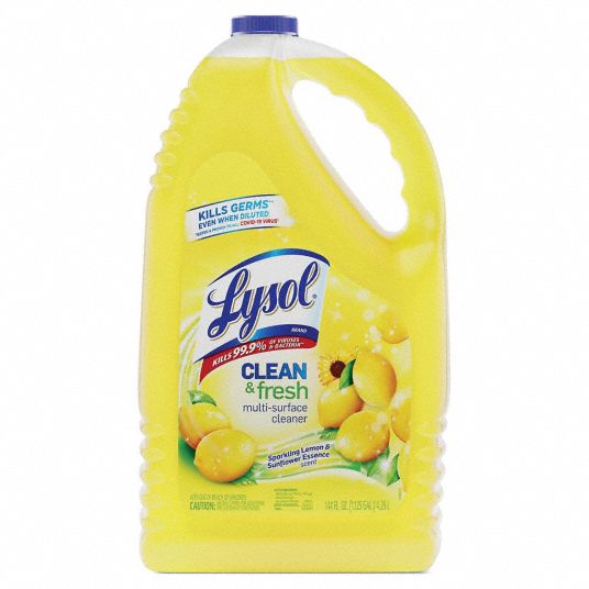 LYSOL, Jug, 144 oz Container Size, Cleaner and Disinfectant - 54JG72 ...