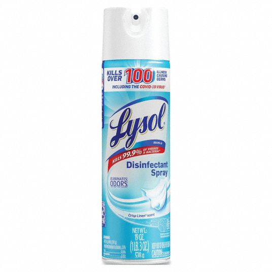 LYSOL, Crisp Linen, 78°F, Disinfectant Spray - 42NZ60|19200-79329 ...