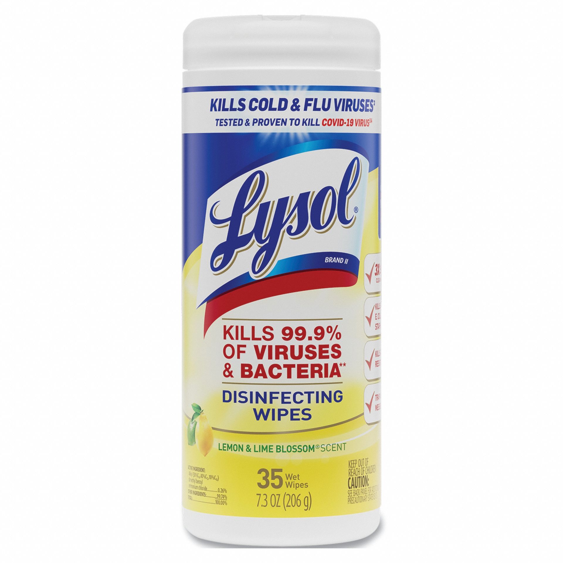 LYSOL, Canister, 35 ct Container Size, Disinfecting Wipes - 786DY2 ...