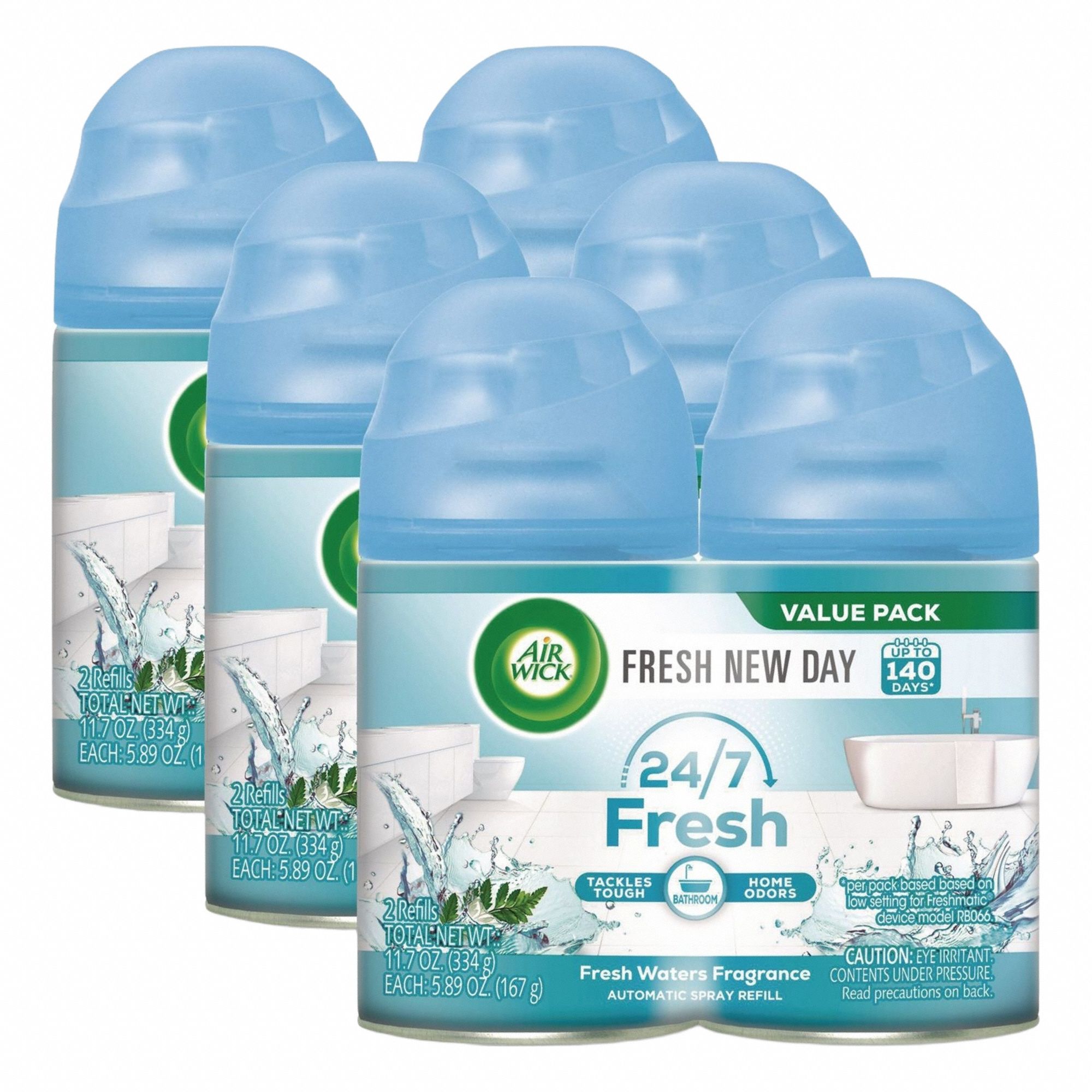Air Freshener Refill: Freshmatic®, 5.89 oz Container Size, 70 day Refill Life, 6 PK