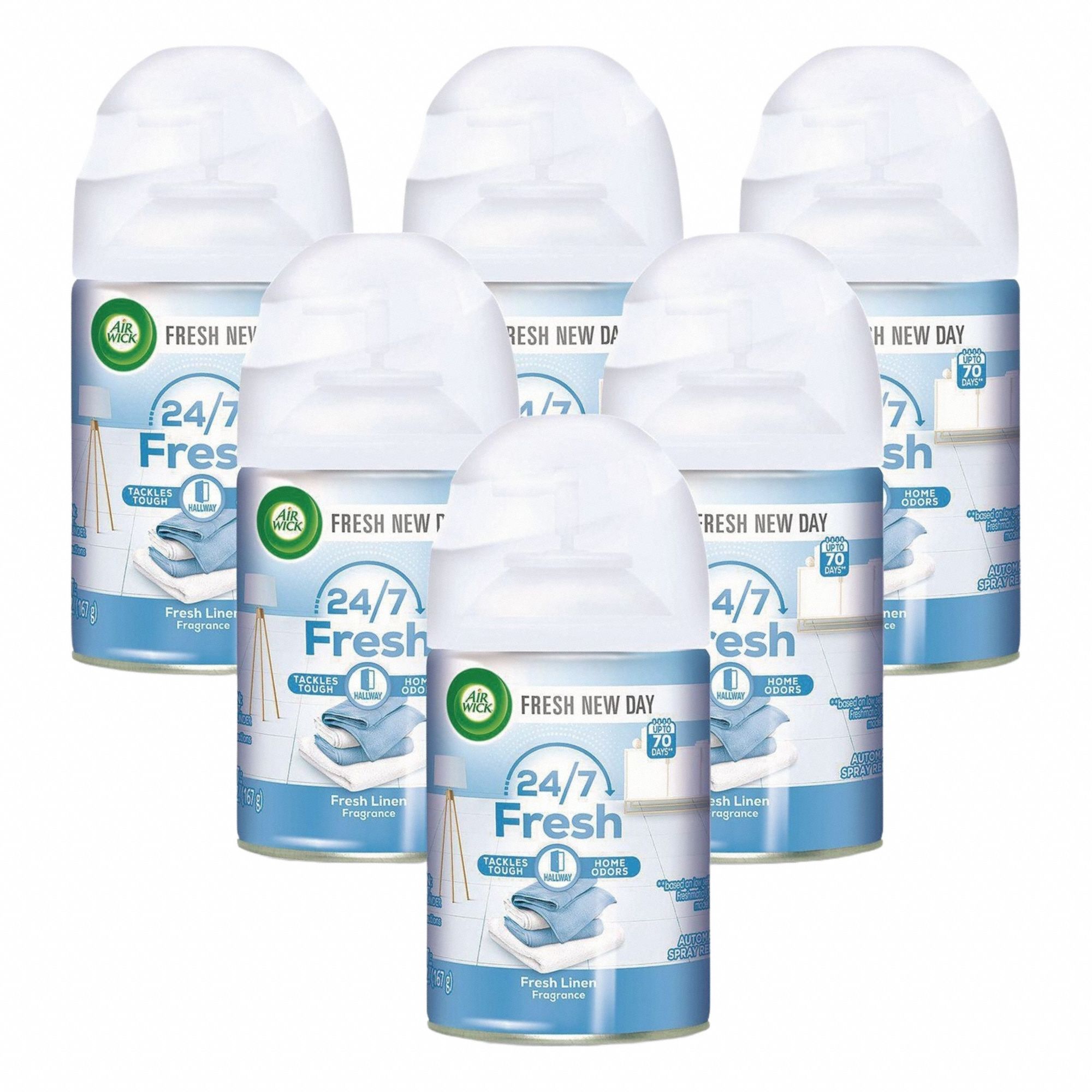 Air Freshener Refill: Freshmatic®, 5.89 oz Container Size, 70 day Refill Life, 6 PK