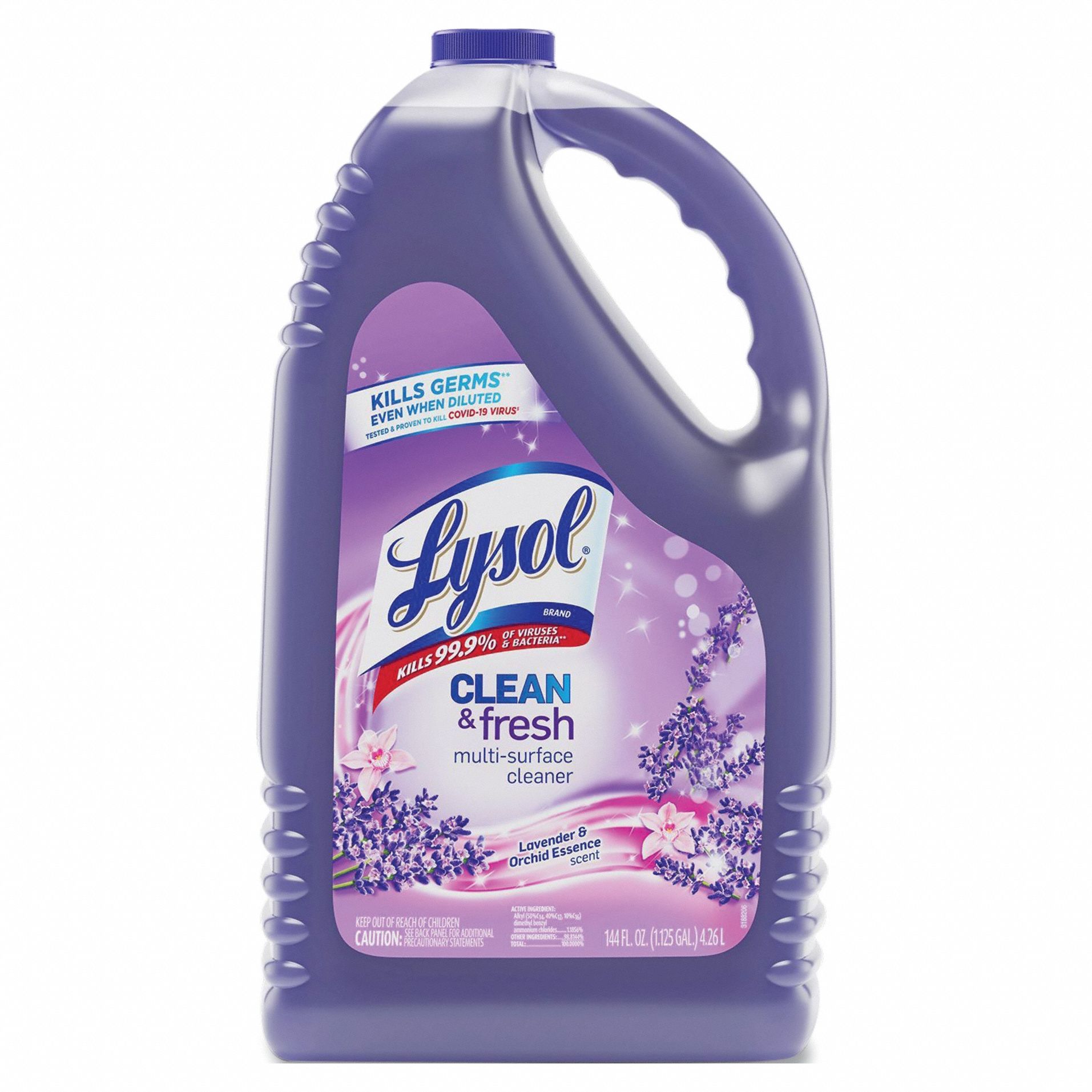 LYSOL, Jug, 144 oz Container Size, Cleaner and Disinfectant 54JG75