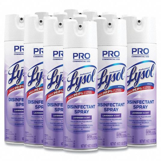 Lysol Aerosol Spray Can 19 Oz Container Size Disinfectant Spray 819r52 36241 89097 Grainger