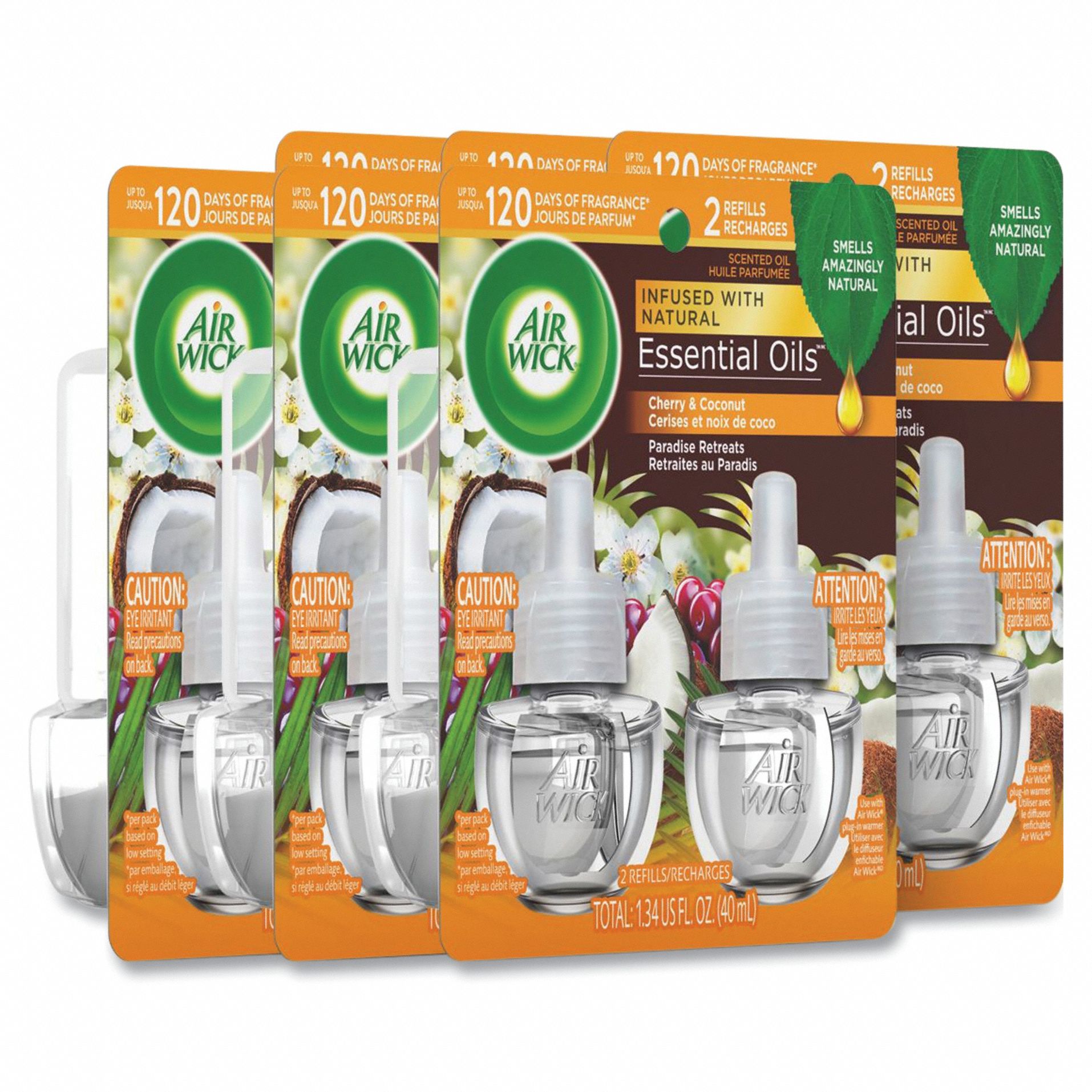 Oil Based Air Freshener Refill: Airwick®, 0.67 oz Container Size, 45 day Refill Life, 6 PK