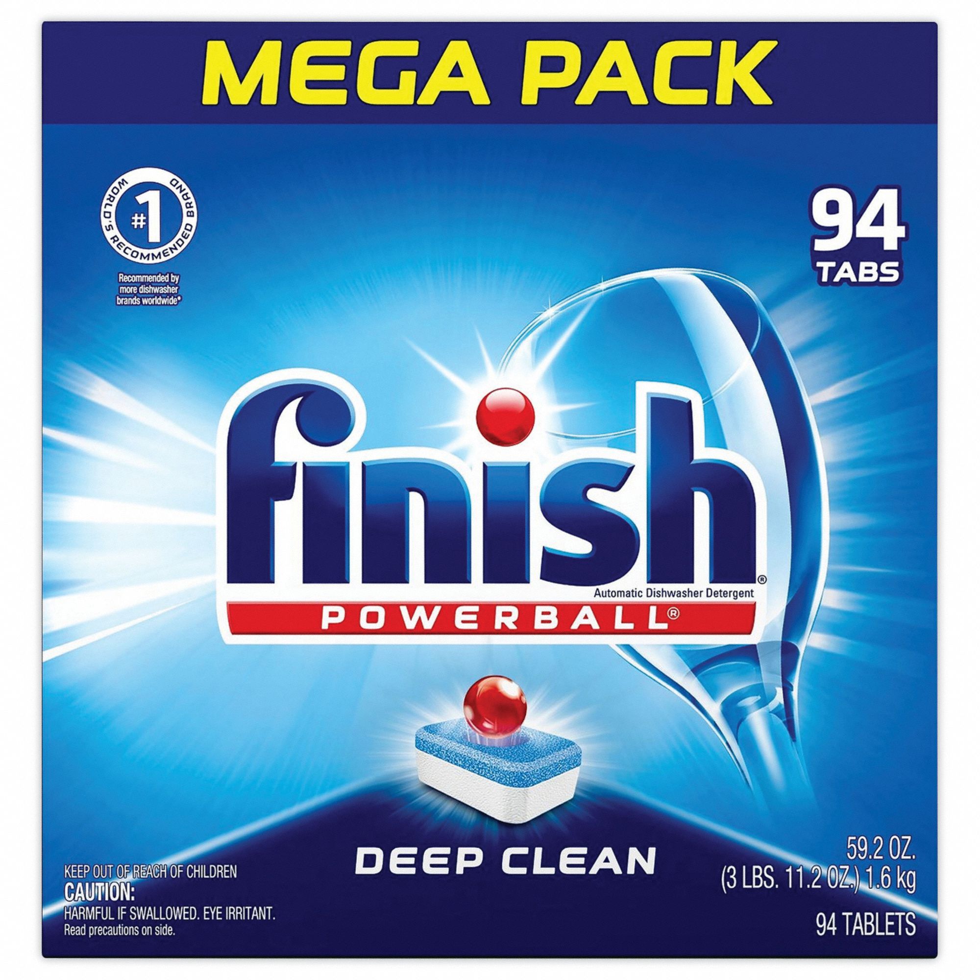 FINISH, Pacs, Box, Dishwasher Detergent 794KD95170097330 Grainger