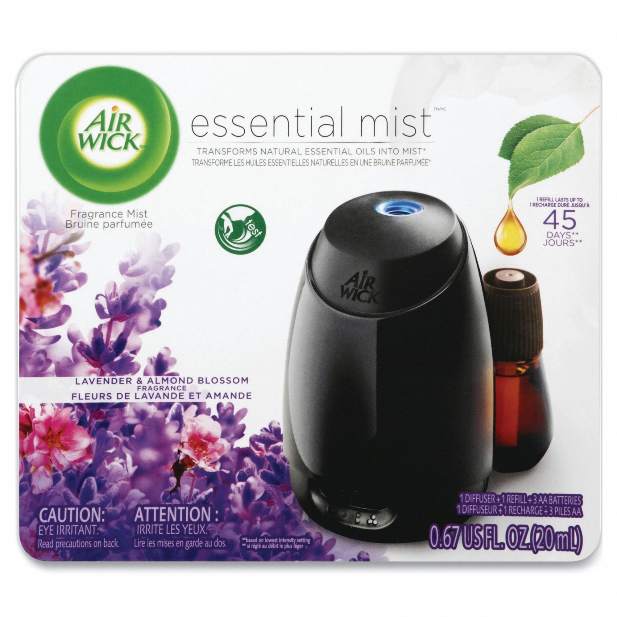 AIR WICK, Essential Mist, Surface, Air Freshener Dispenser and Refill 453H6898576 Grainger