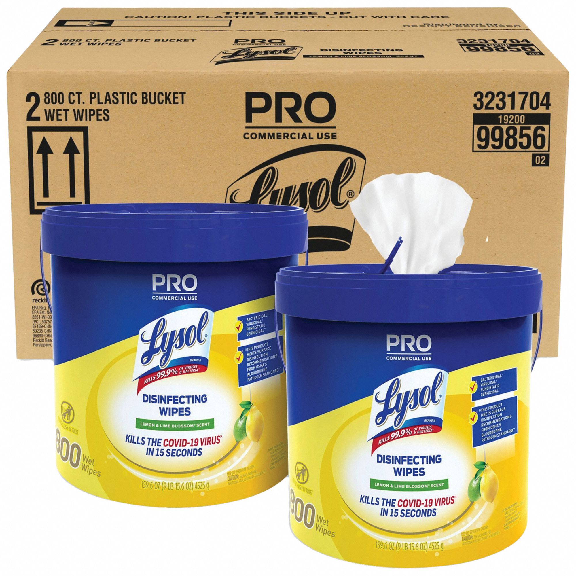 LYSOL Disinfecting Wipes Bucket, 800 ct Container Size, Ready to Use