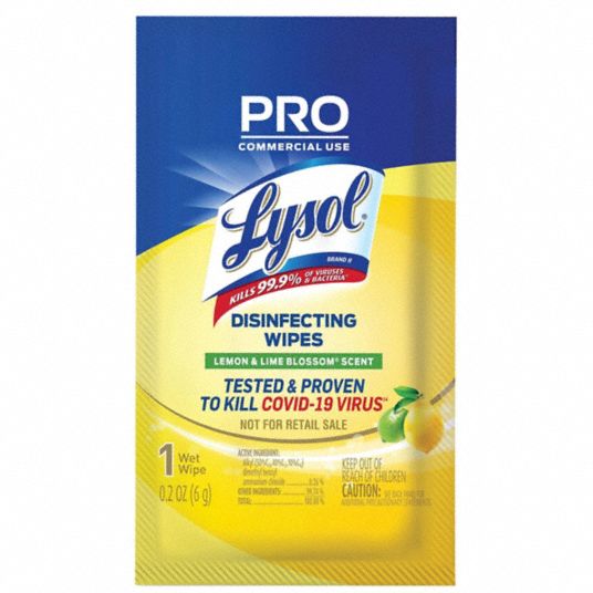 LYSOL, Packet, 300 ct Container Size, Disinfecting Wipes 796AM819200