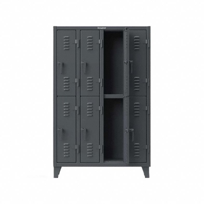 Wardrobe Locker: 74 in x 18 in x 78 in, 2 Tiers, 3 Units Wide, 12 Lockers, 10 in x 32 in
