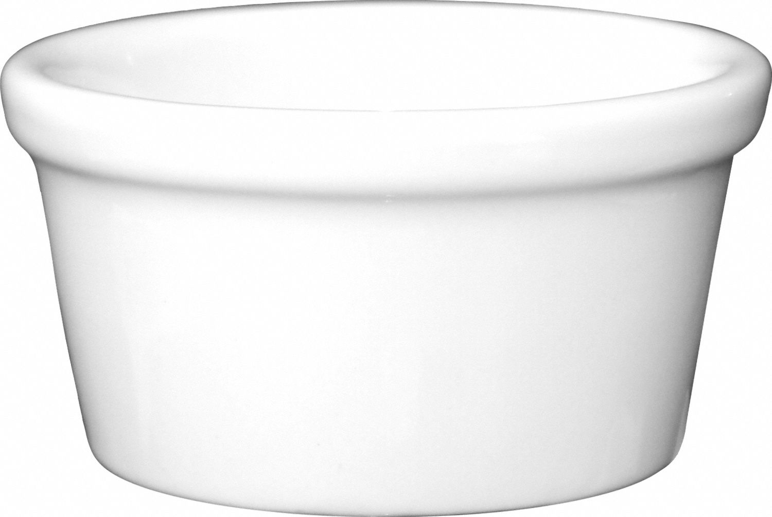 Ramekin: 2.5 oz Capacity, Vitrified Stoneware, Oven Safe, White