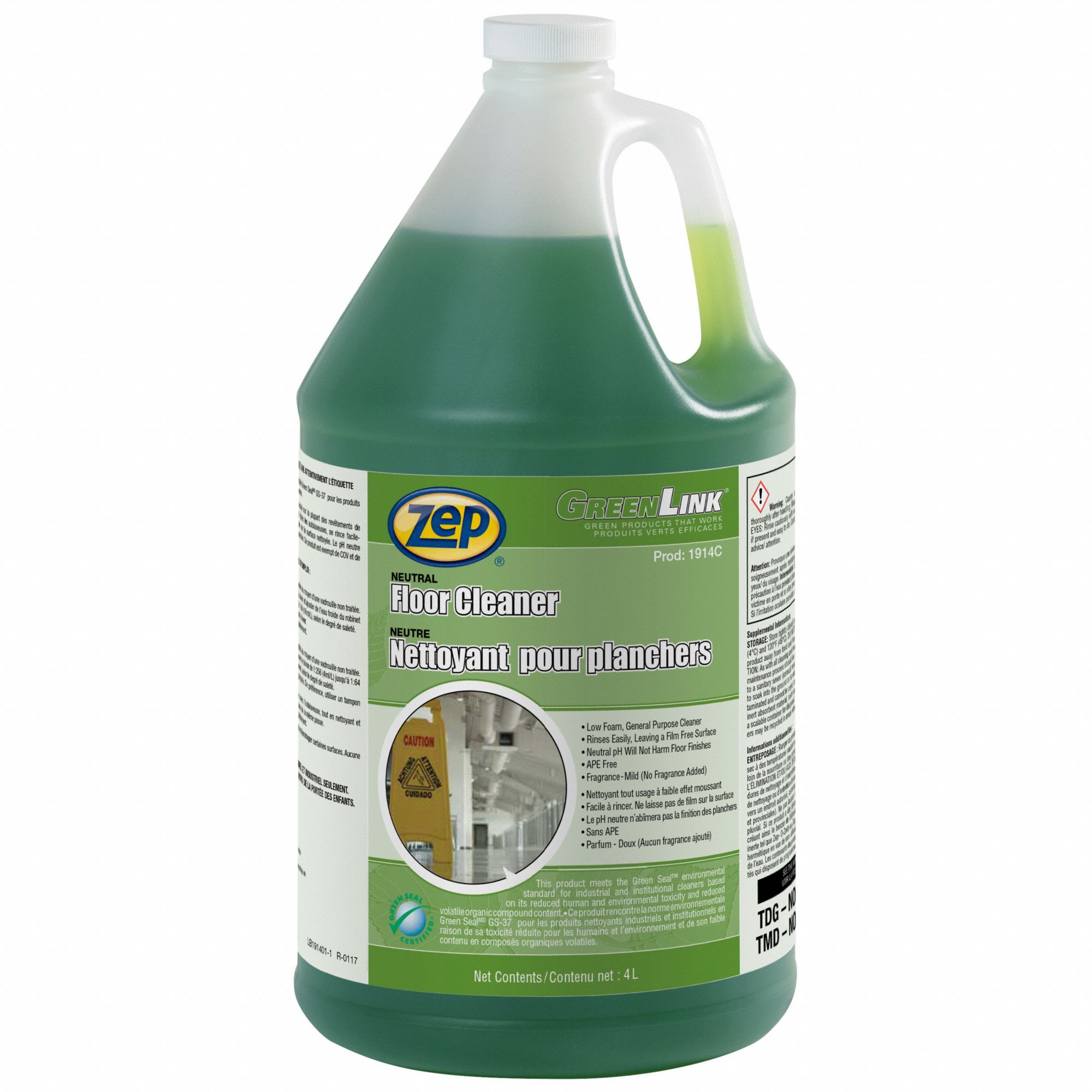 FLOOR CLEANER,JUG,1 GAL,NEUTRAL