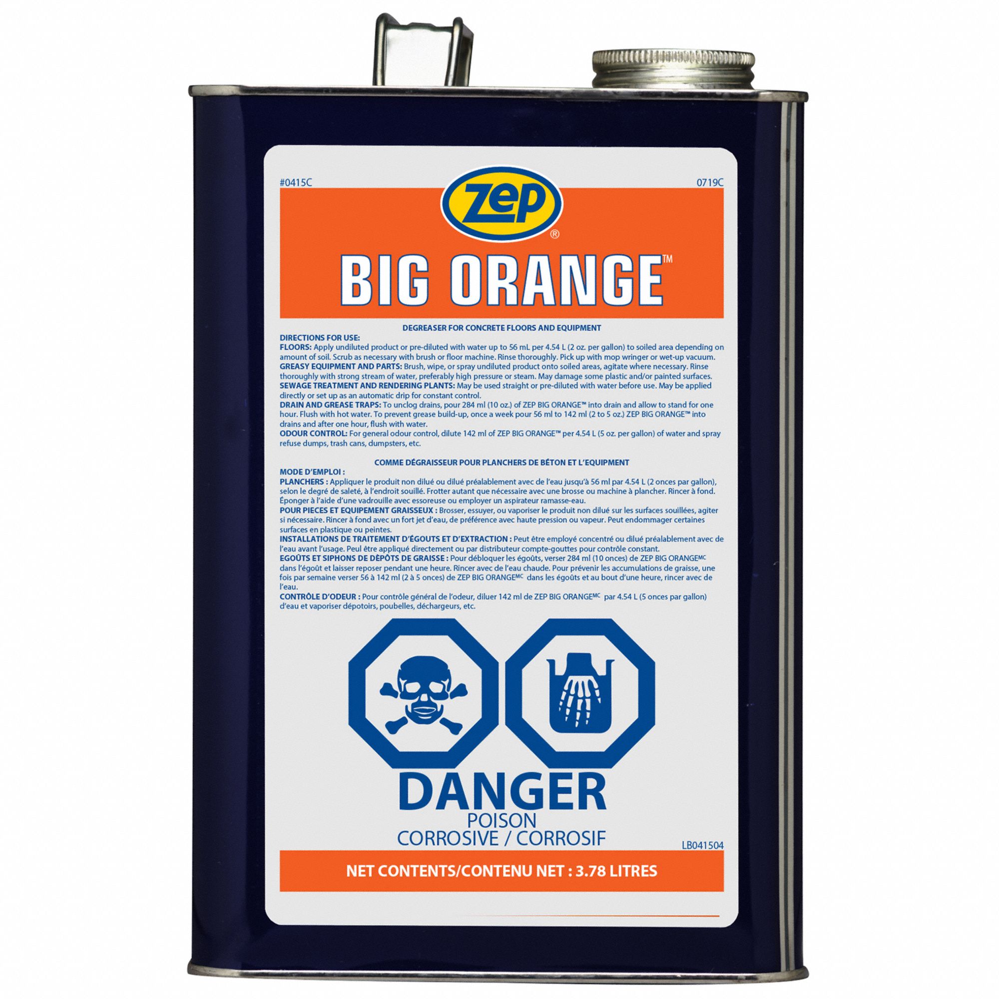 CLEANER/DEGREASER/DEODORIZER,1 GAL,PK4