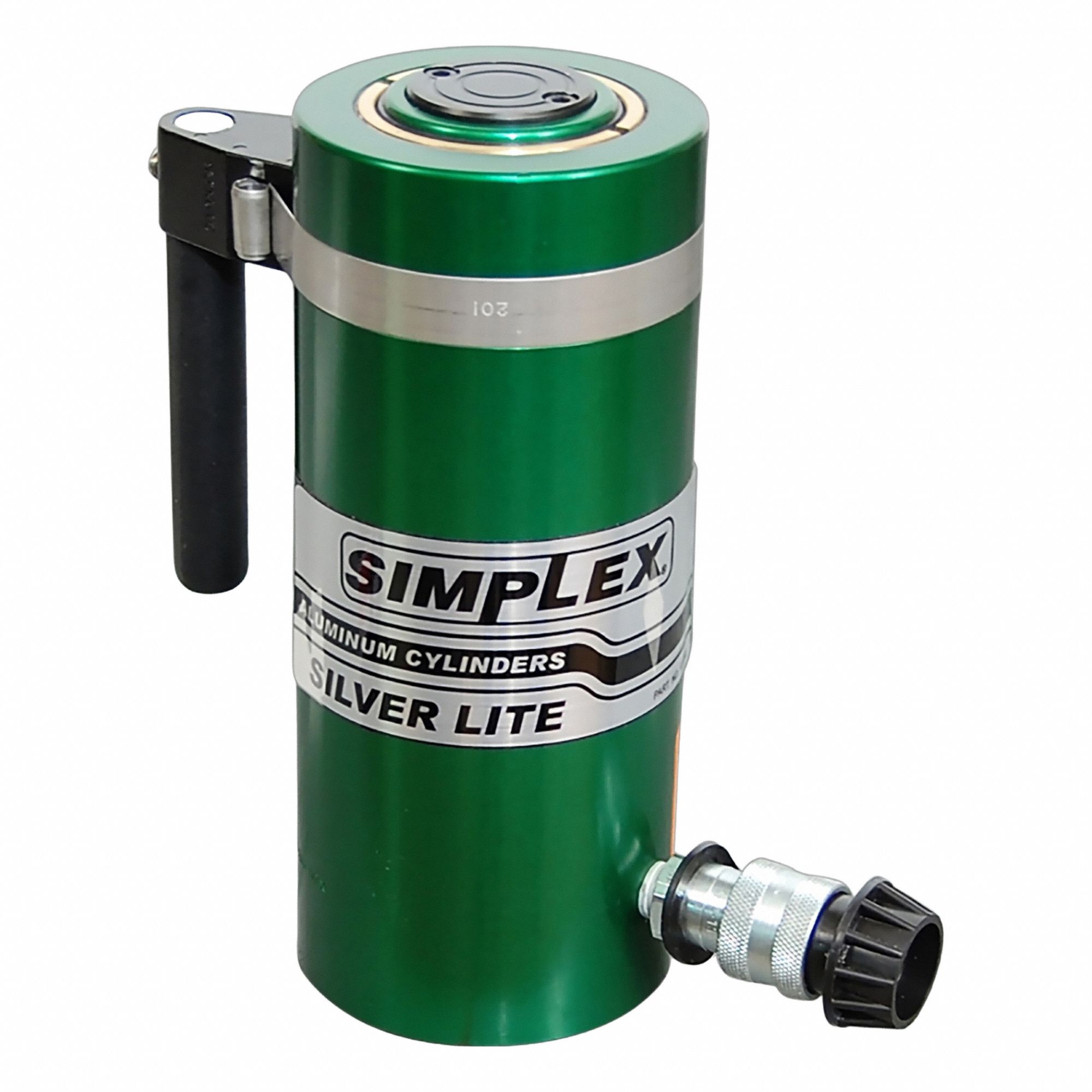 SIMPLEX Cylinder: Single Acting, 100 ton Nominal Capacity, 10 in Nominal Stroke Lg, Aluminum (MPN RAS10010B). Key specifications — attr98927: SIMPLEX.