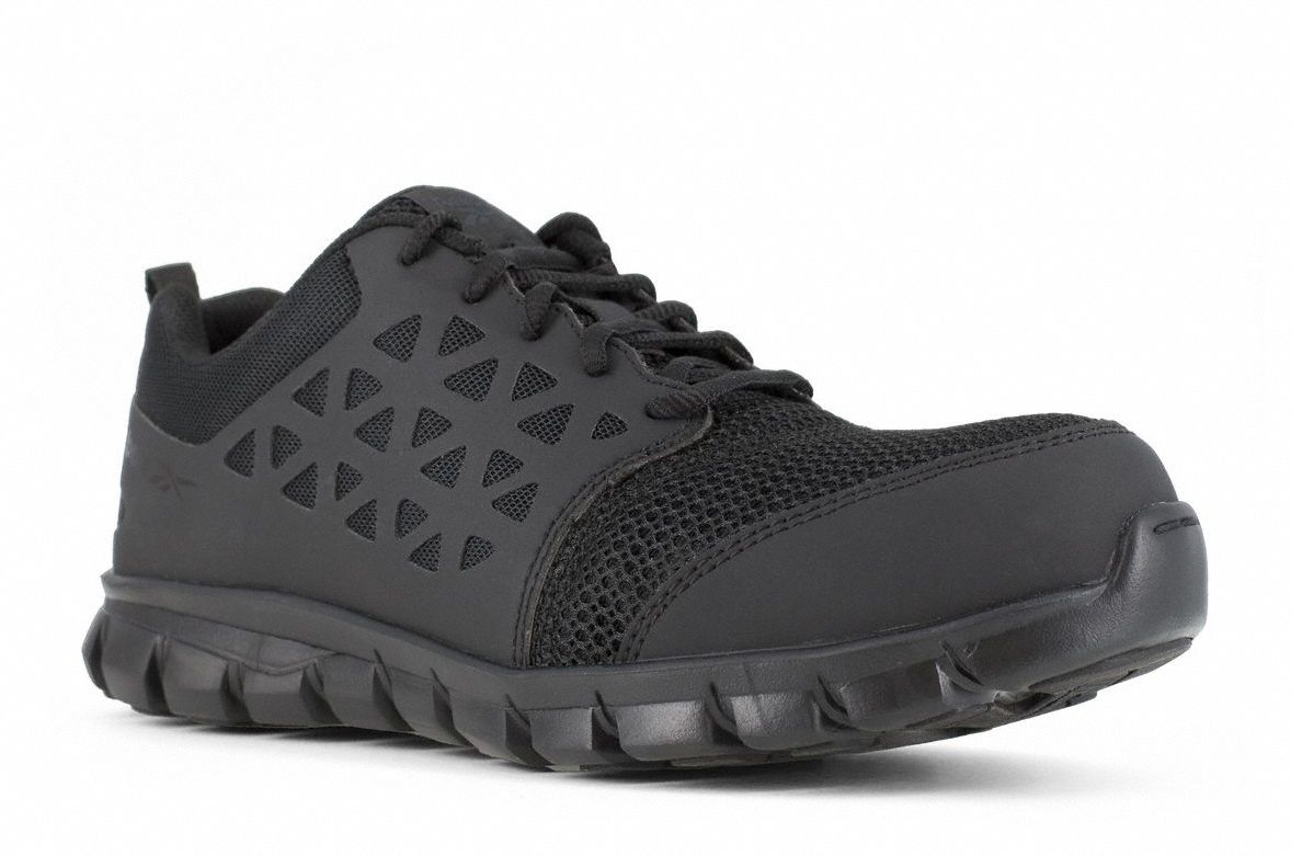 Athletic Shoe: Men's, Size 4, W, Black, Composite Toe Cap, Removable Insole