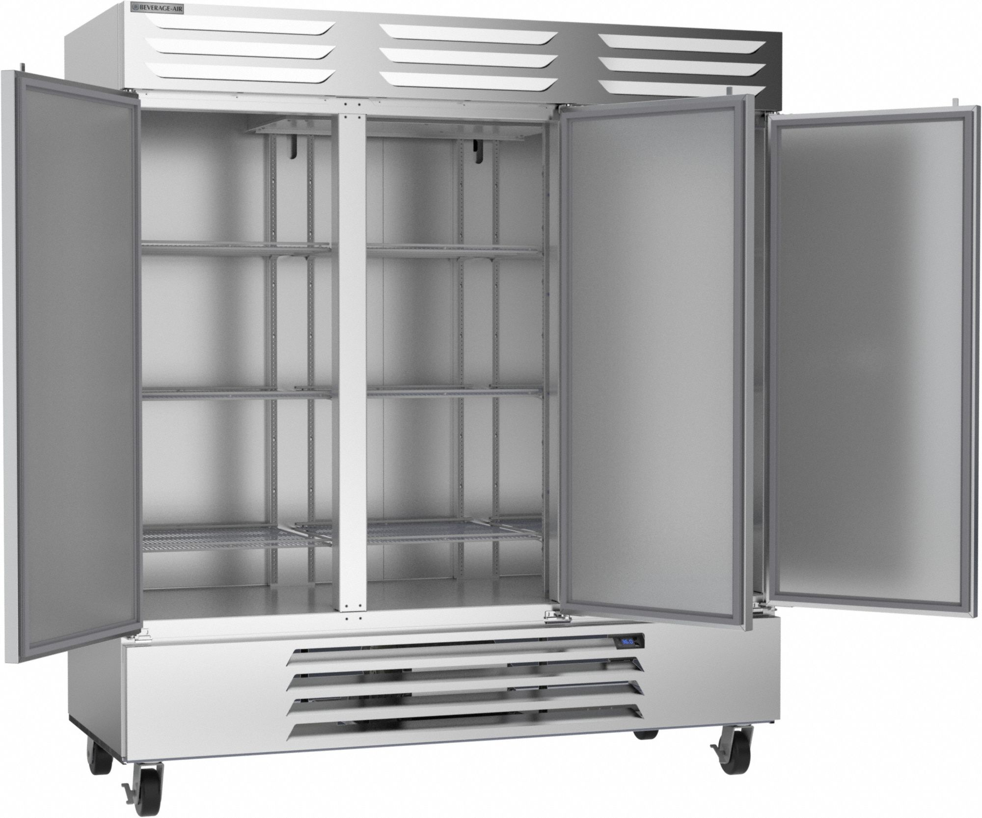 Refrigerator: Silver, 68.9