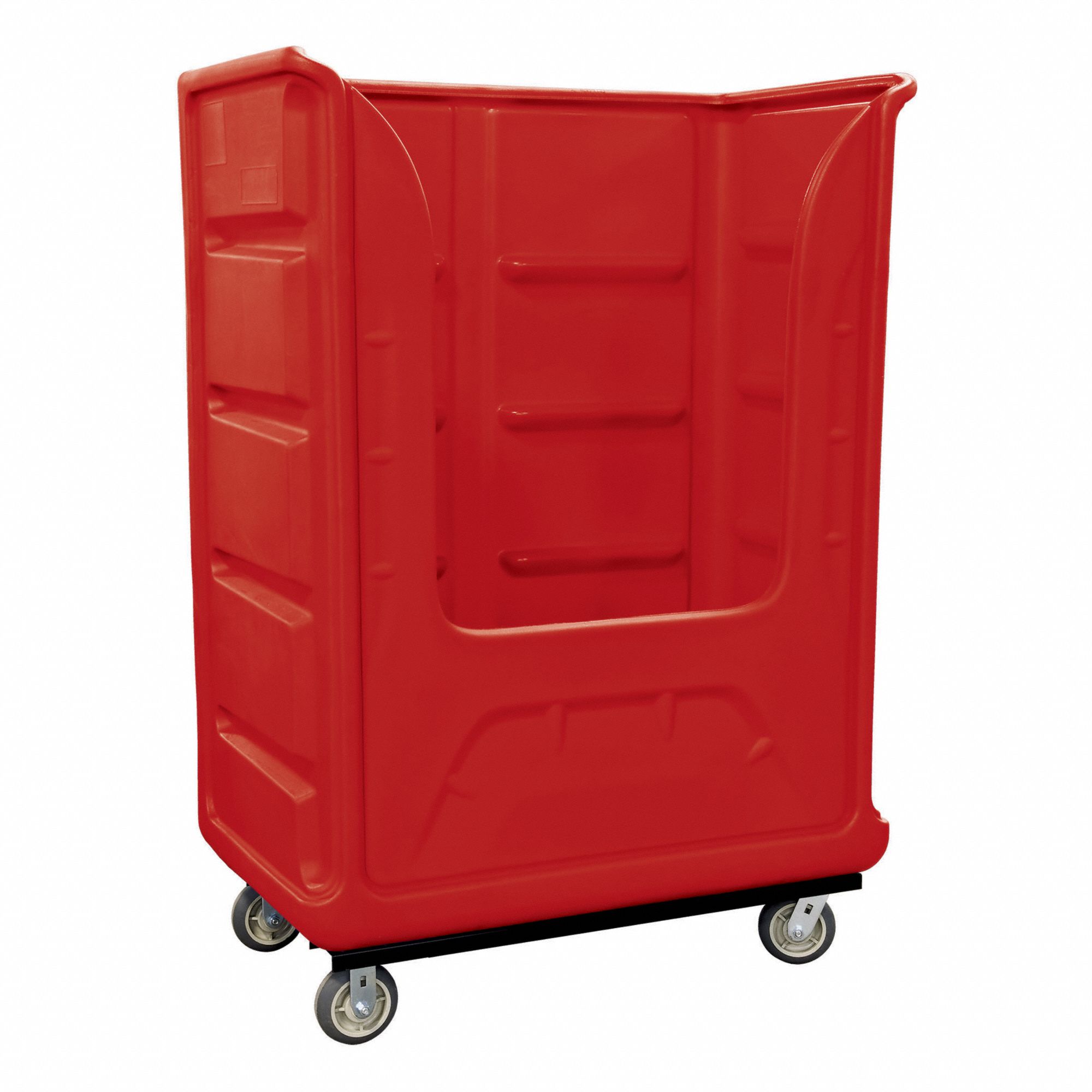 BULK LINEN CART,48 CU FT,RED