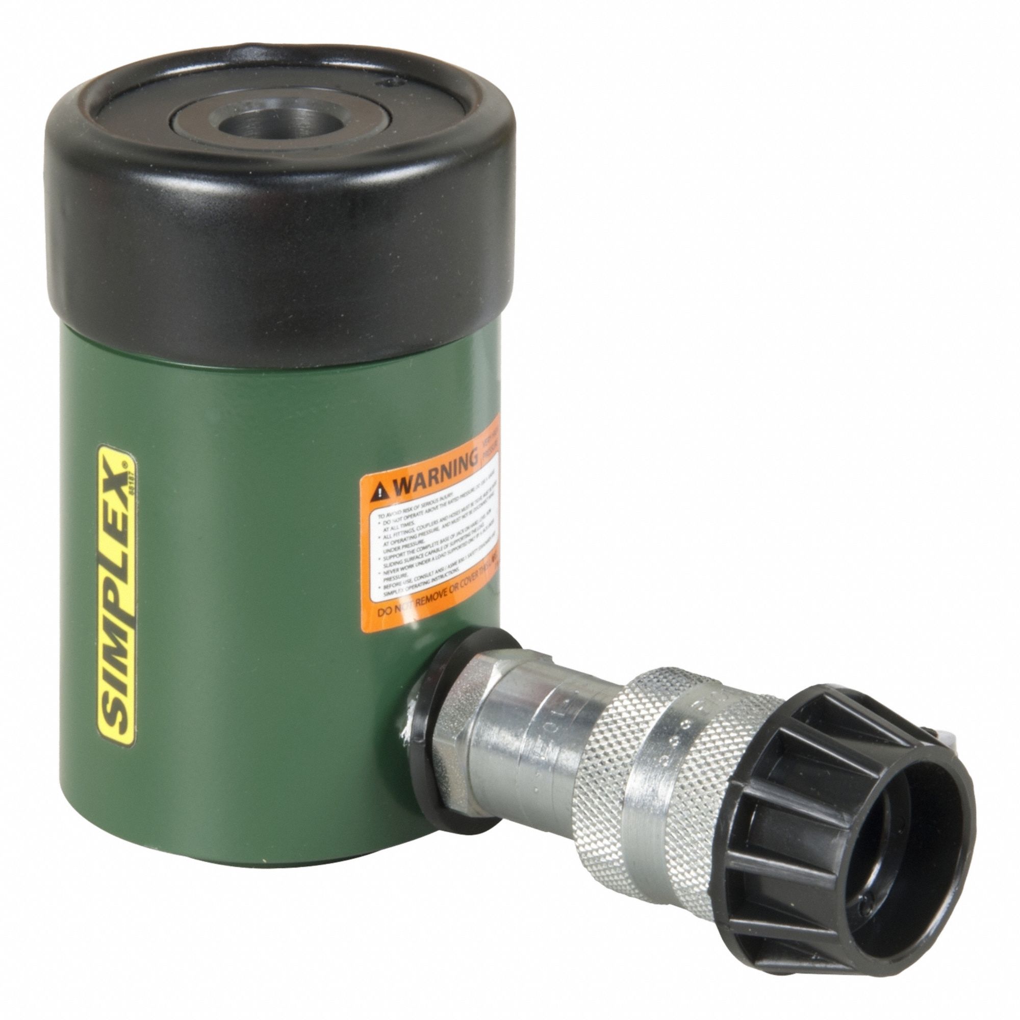 Hollow Cylinder: 12 ton Nominal Capacity, 1 5/8 in Nominal Stroke Lg, 0.77 in, Single Acting