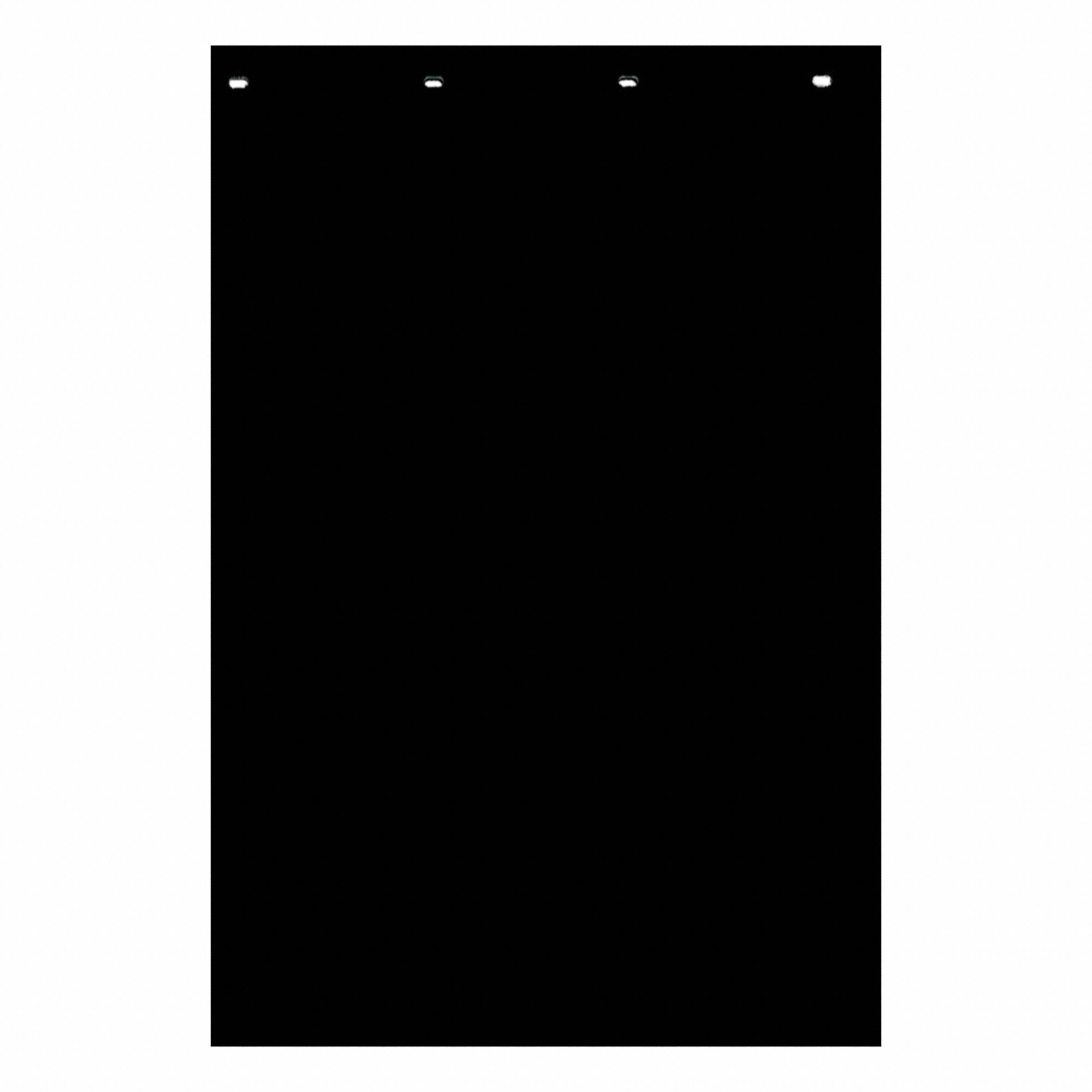 Mudflaps: Polymer, 36 in Ht, 24 in Wd, 5/32 in Thick, Black, 1 PR