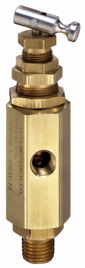 PILOT VALVE, 1/4 IN INLET SIZE, 1/8 IN OUTLET SIZE, 135 PSI MIN PRESET PRESSURE, BRASS