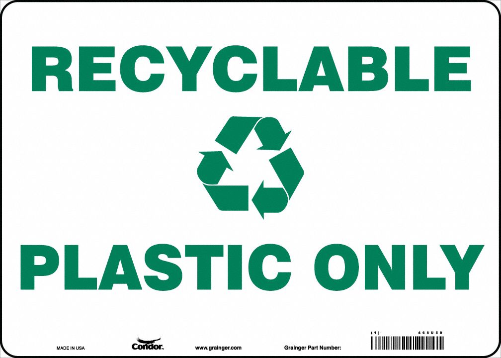 Safety Sign: Polyethylene, Mounting Holes Sign Mounting, 10 in x 14 in Nominal Sign Size, No Header